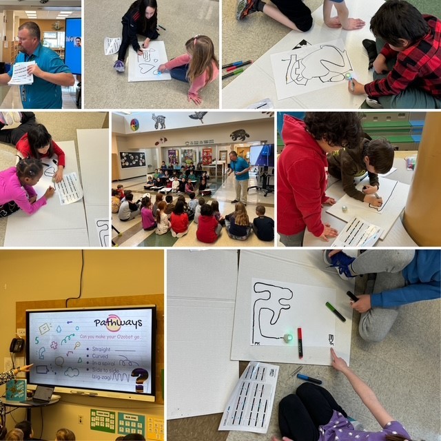 Coding with Ozobots grade 2 and 4 Buddies
